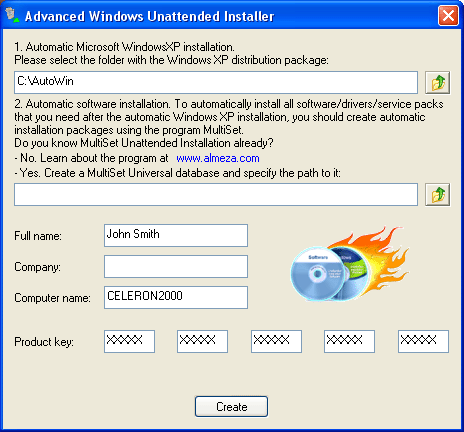  Автоматическая установка WindowsXP